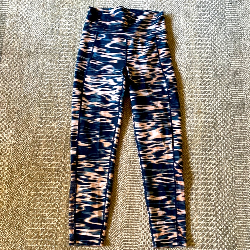 Sweaty Betty super sculpt leggings navy tan print small